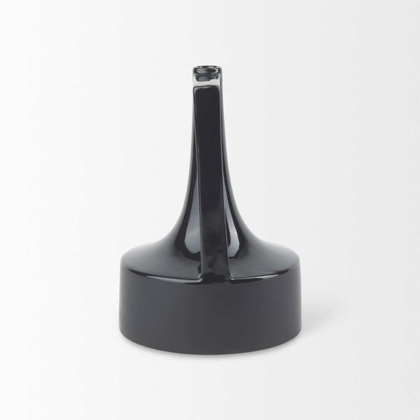 Burton Black Medium Ceramic Jug Vase, image 4