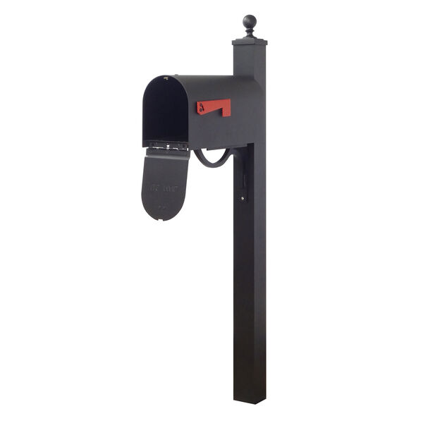 Titan Steel Curbside Mailbox and Springfield Mailbox Post in Black, image 3
