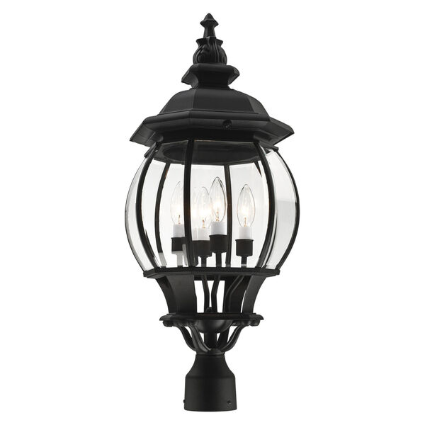 Frontenac Textured Black 12-Inch Four-Light Outdoor Post Lantern, image 4