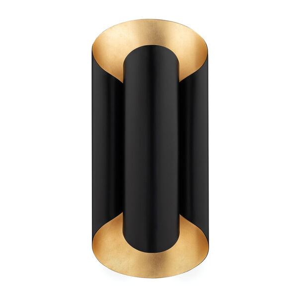 Banks Gold and Black Two-Light Wall Sconce, image 1