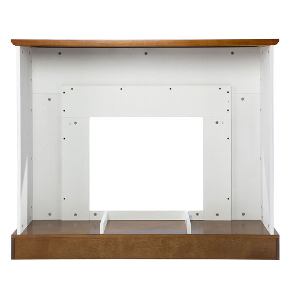 Eastrington White and Dark Tobacco Electric Fireplace, image 6