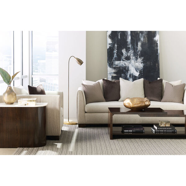 Modern Streamline Beige Sofa, image 2