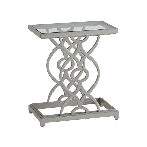 Silver Sands Soft Gray Rectangular Accent Table, image 1