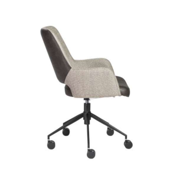 Emerson Light Gray and Dark Gray Leatherette Tilt Office Chair, image 3