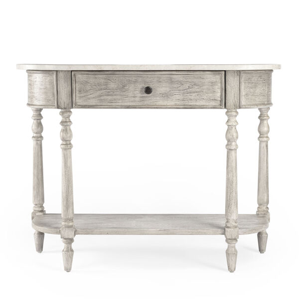 Danielle Gray Marble Console Table, image 4