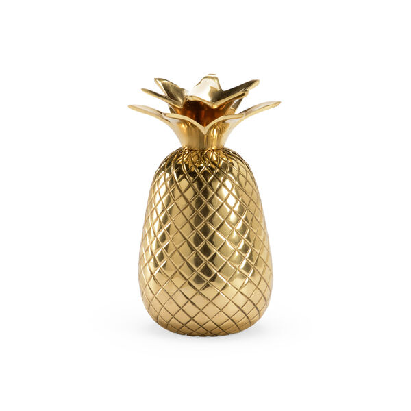 Polished Brass Pineapple Candle Holder, image 1