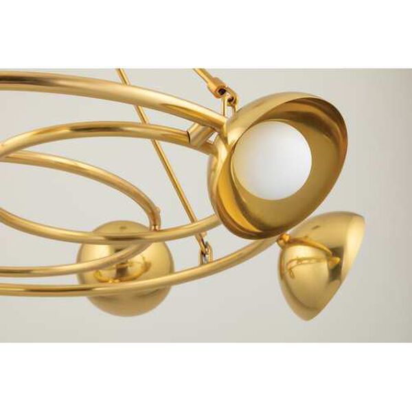 Oraibi Vintage Brass LED Chandelier, image 3