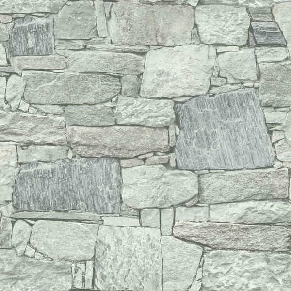 Stonecraft Chateau Gray Stone Peel and Stick Wallpaper, image 2