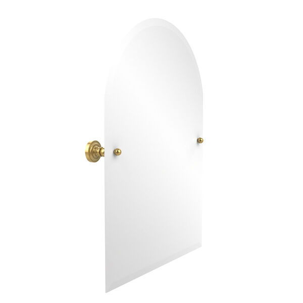 Dottingham Polished Brass 21 Inch x 26 Inch Arched Top Mirror, image 1