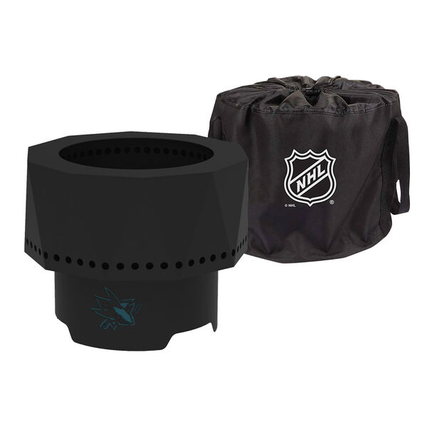 NHL San Jose Sharks Ridge Portable Steel Smokeless Fire Pit with Carrying Bag, image 3