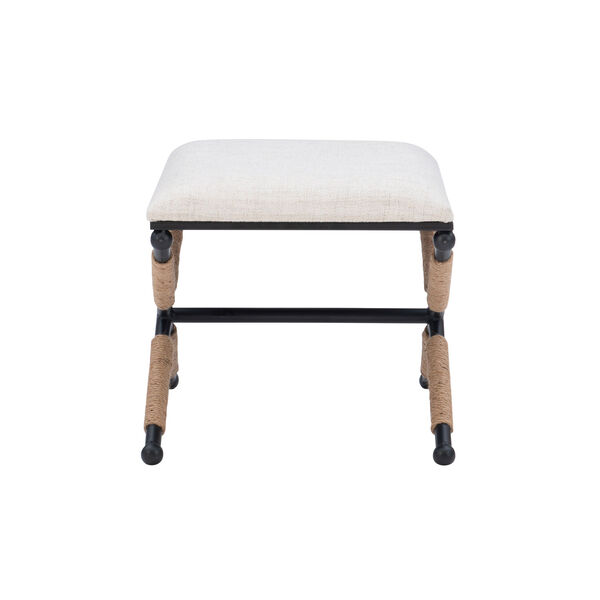 Bebesh Linen Campaign Accent Stool, image 5