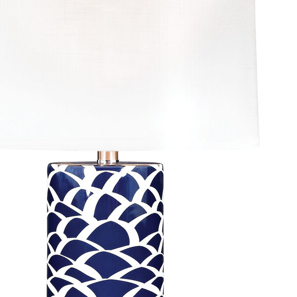 Scales Navy Blue and White One-Light Table Lamp, image 5