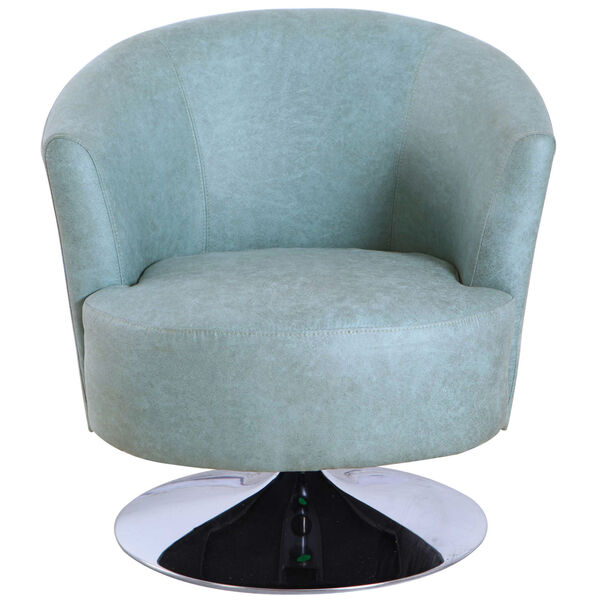 Nicollet Chrome Teal Fabric Armed Leisure Chair, image 5