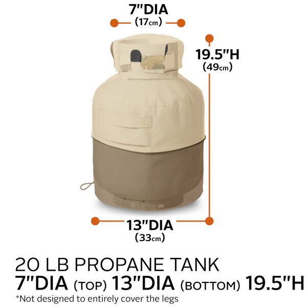 Ash Beige and Brown Propane Tank Cover, image 4