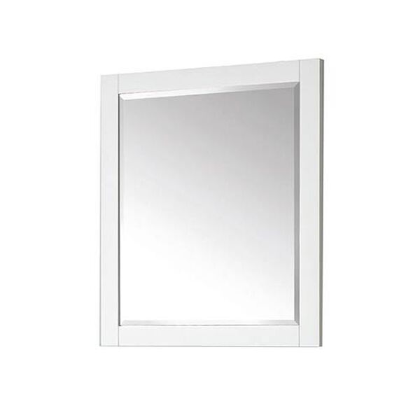White 28-Inch Beveled Edge Rectangular Mirror, image 2