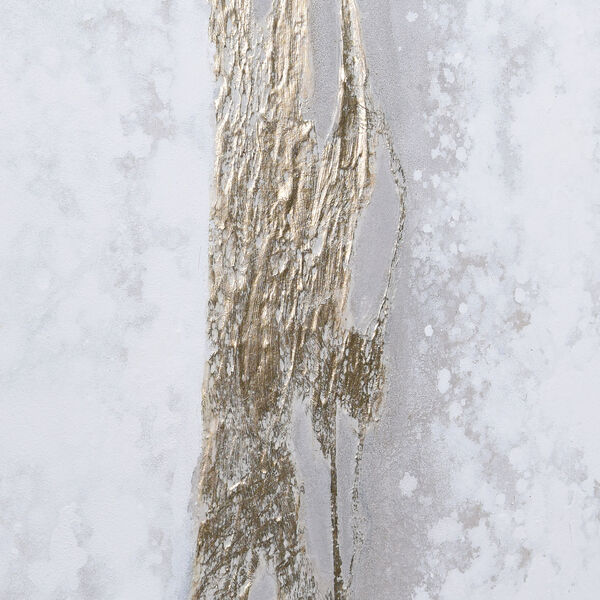 Golden Winter Textured Unframed Hand Painted Wall Art, image 6