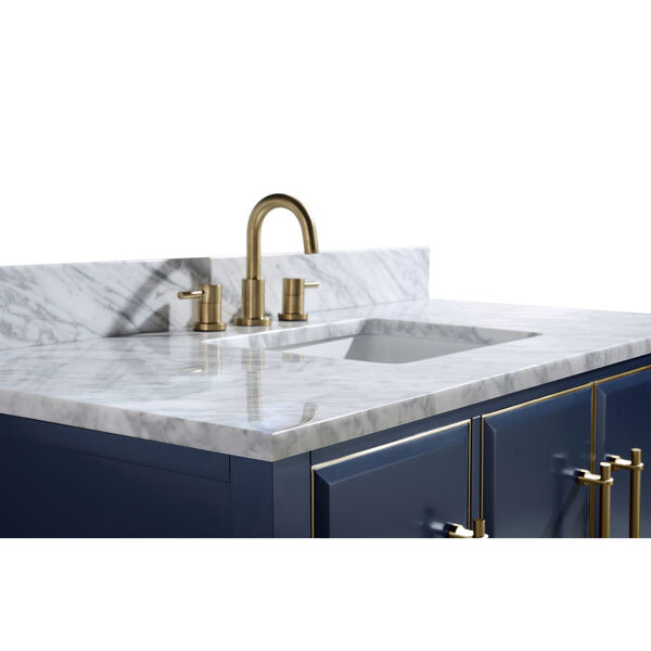 Carrara White 49-Inch Vanity Top with Rectangular Sink, image 3
