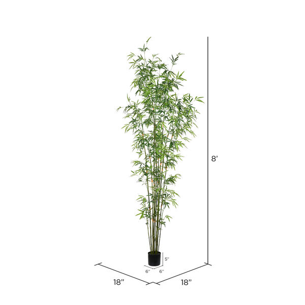 Green Potted Mini Bamboo Tree with 2053 Leaves, image 2