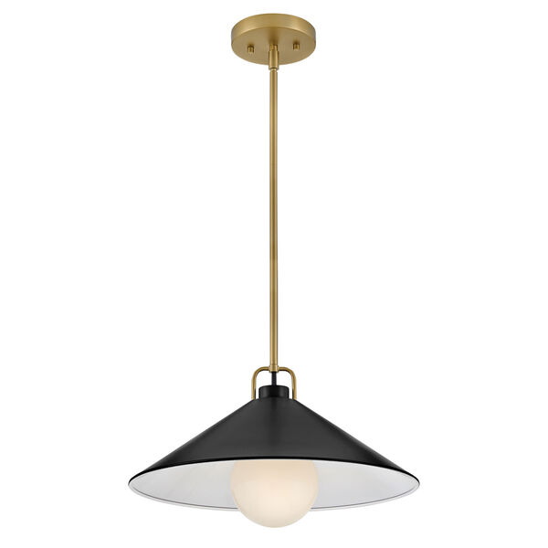 Milo Lacquered Brass with Black Accents Medium Pendant, image 3