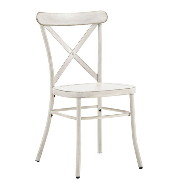 Roman White Metal Dining Chair, image 1