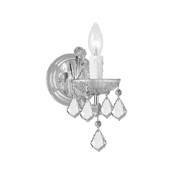 Maria Theresa Polished Chrome Wall Mount Draped In Hand Cut Crystal, image 1