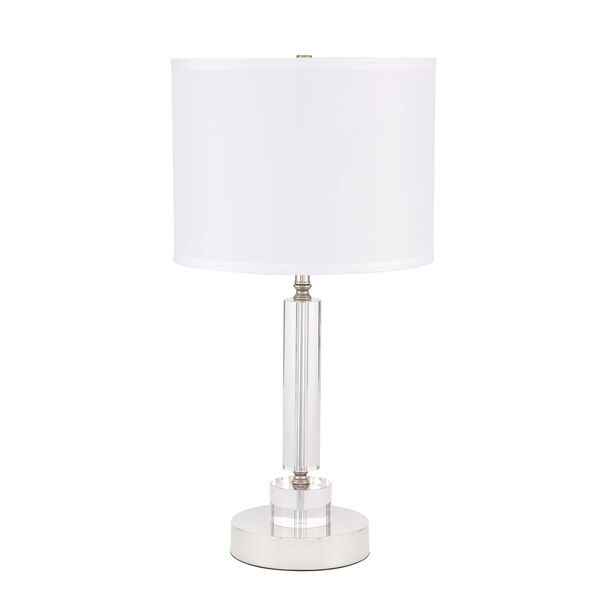 Deco Polished Nickel 13-Inch One-Light Table Lamp, image 3