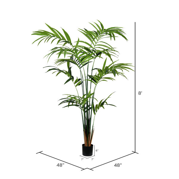 Green Potted Kentia Palm Tree with 216 Leaves, image 2