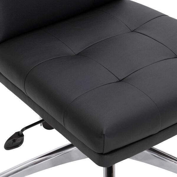 Stevenson Black and Stainless Steel Office Chair, image 5