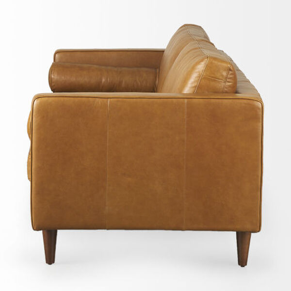 Svend Tan Leather Sofa, image 3