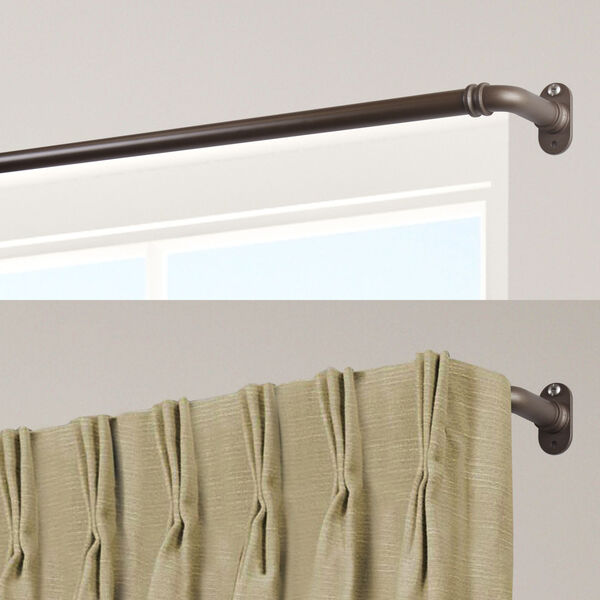 Blackout Antique Brass 84-120 Inch Curtain Rod, image 2