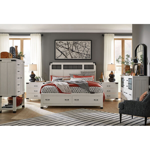 Harper Springs White Queen Storage Bed, image 5
