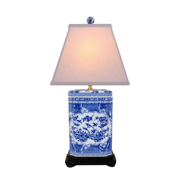 Porcelain Blue and White 25-Inch One-Light Table Lamp, image 1