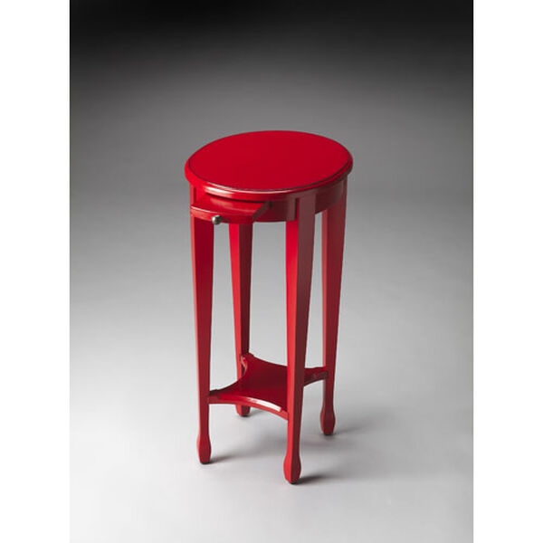Arielle Red Round Accent Table, image 1