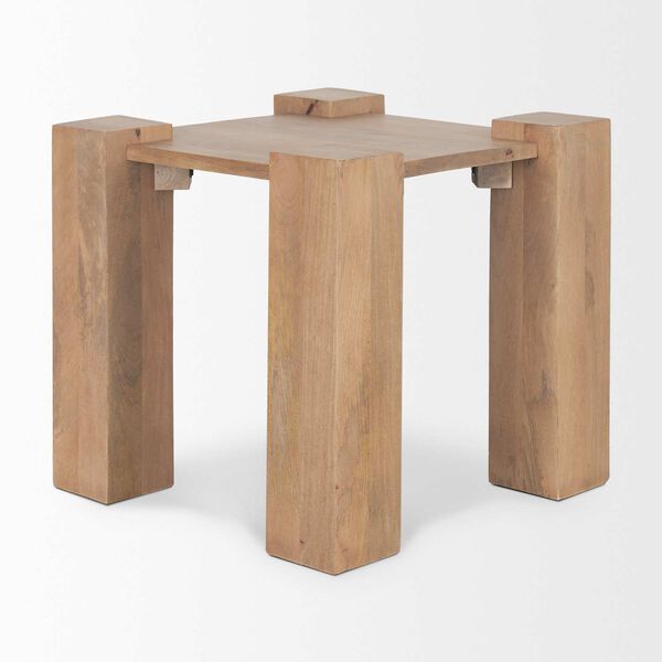 Beth Light Brown Wood Square Accent Table, image 3