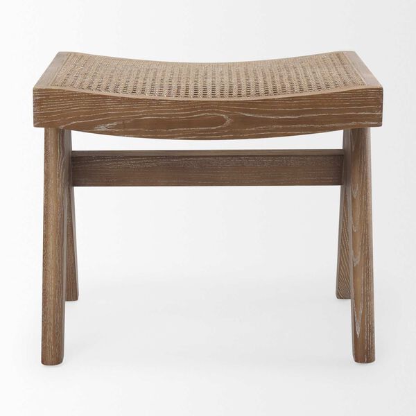 Arvin Brown Wooden Stool, image 2