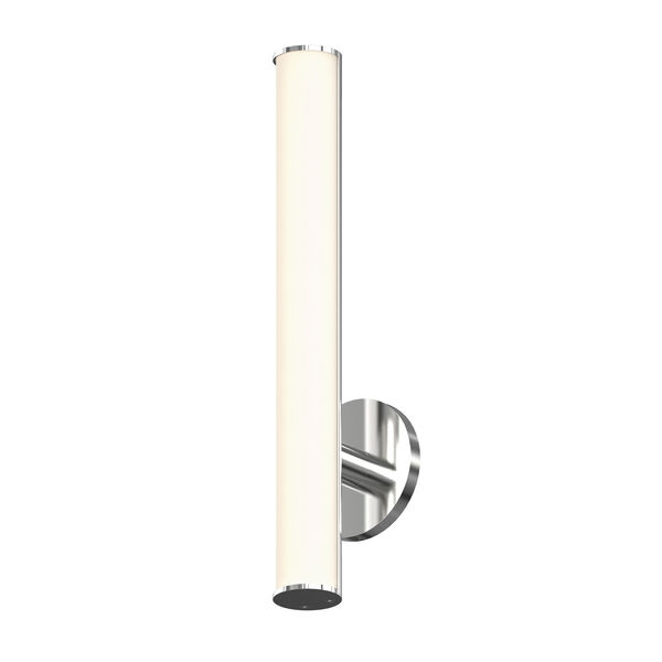 Bauhaus Columns Satin Chrome LED Two-Inch Wall Sconce, image 1