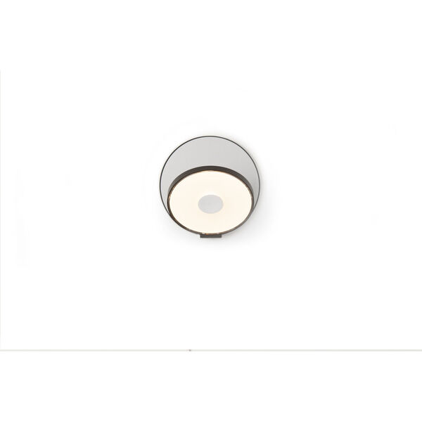 Gravy Metallic Black Silver LED Plug-In Wall Sconce, image 1