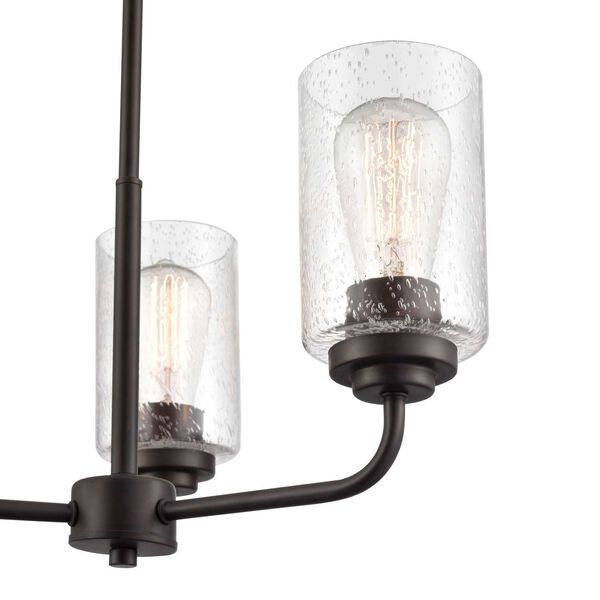 Moven Rubbed Bronze Three-Light Chandelier, image 3