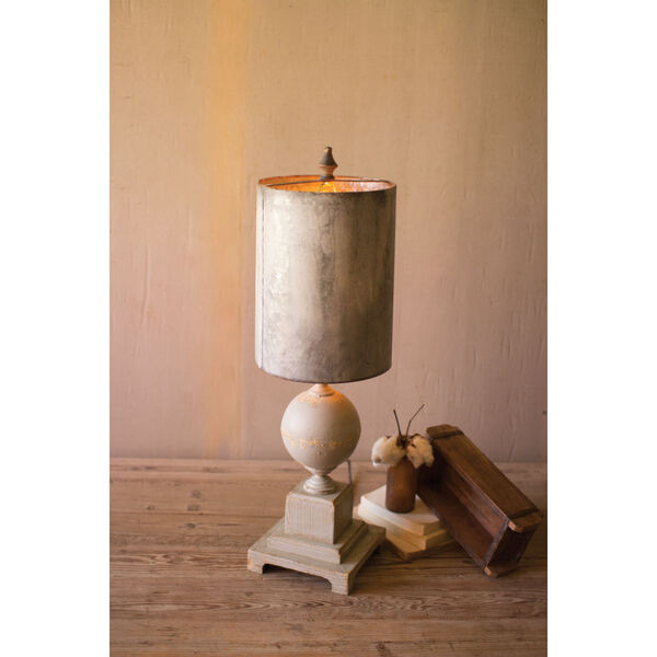 Grey and White Wash One-Light Table Lamp, image 1