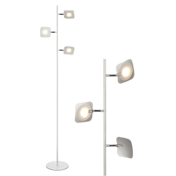 Tree White Three-Light Integrated LED Floor Lamp, image 1