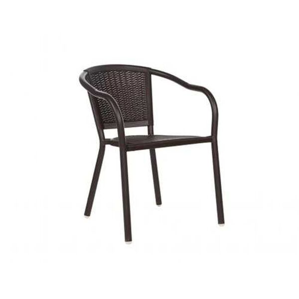 Lapis Brown Outdoor Stackable Armchair, Set of Four, image 2