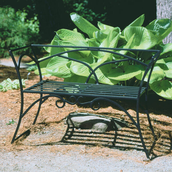 Arbor Wrought Iron Bench With Back, image 3