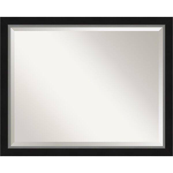 Eva Black and Silver 31W X 25H-Inch Bathroom Vanity Wall Mirror, image 1