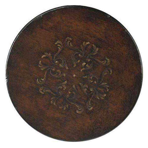 Artists Originals Brown and Gold Pedestal Table, image 2