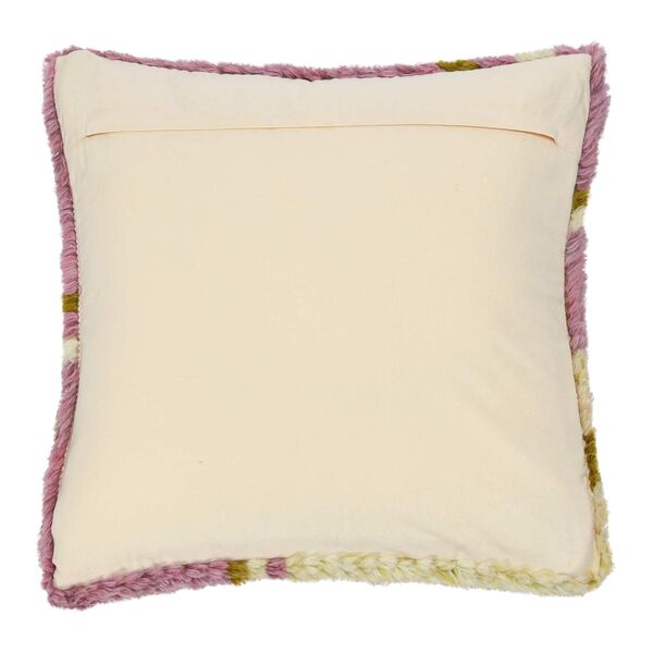 Multicolor Wool and Cotton Tufted 20 x 20-Inch Pillow, image 4