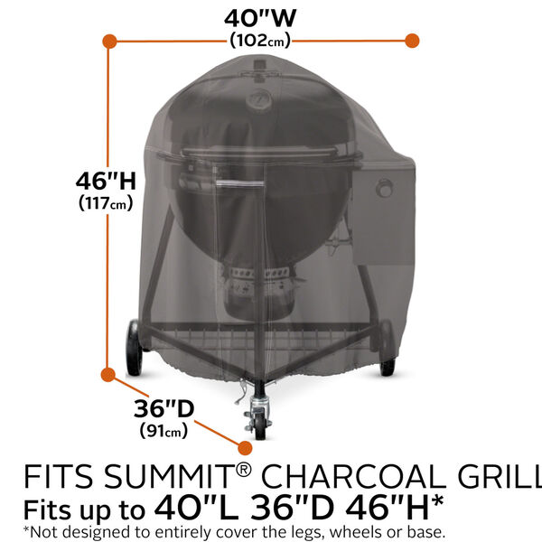 Maple Dark Taupe BBQ Grill Cover for Weber Summit, image 4