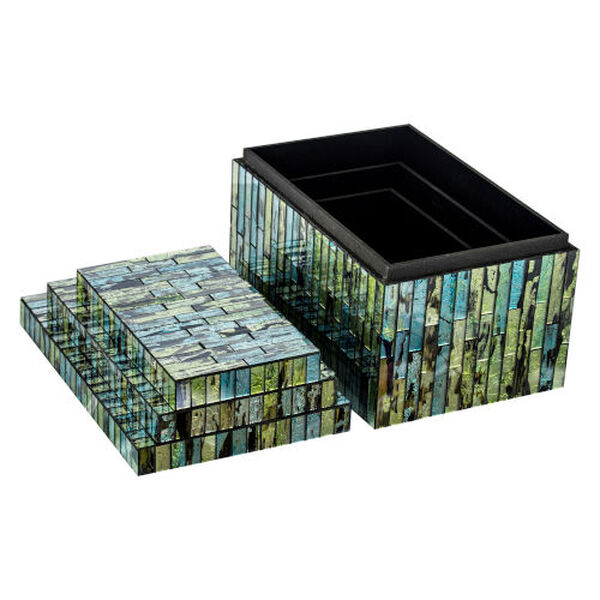 Aramis Blue Mosaic Boxes, Set of 3, image 5