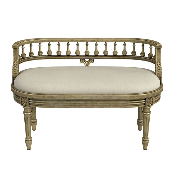 Hathaway Beige and White Bench, image 2