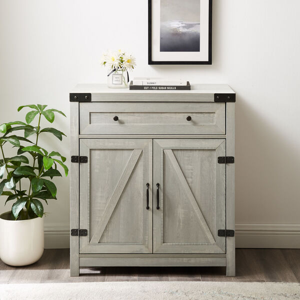 Stone Gray and Black Accent Cabinet, image 3