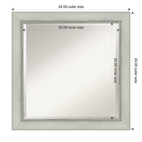 Flair Silver 24W X 24H-Inch Bathroom Vanity Wall Mirror, image 6